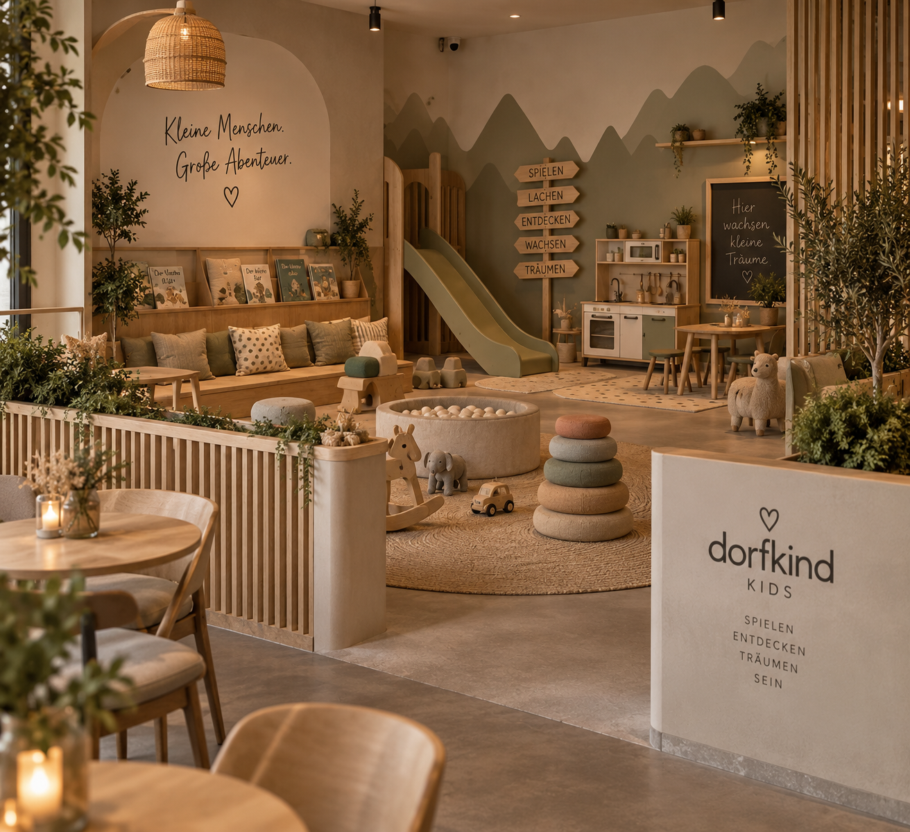 Visualisierung der geplanten dorfkind Kinder-Spielecke